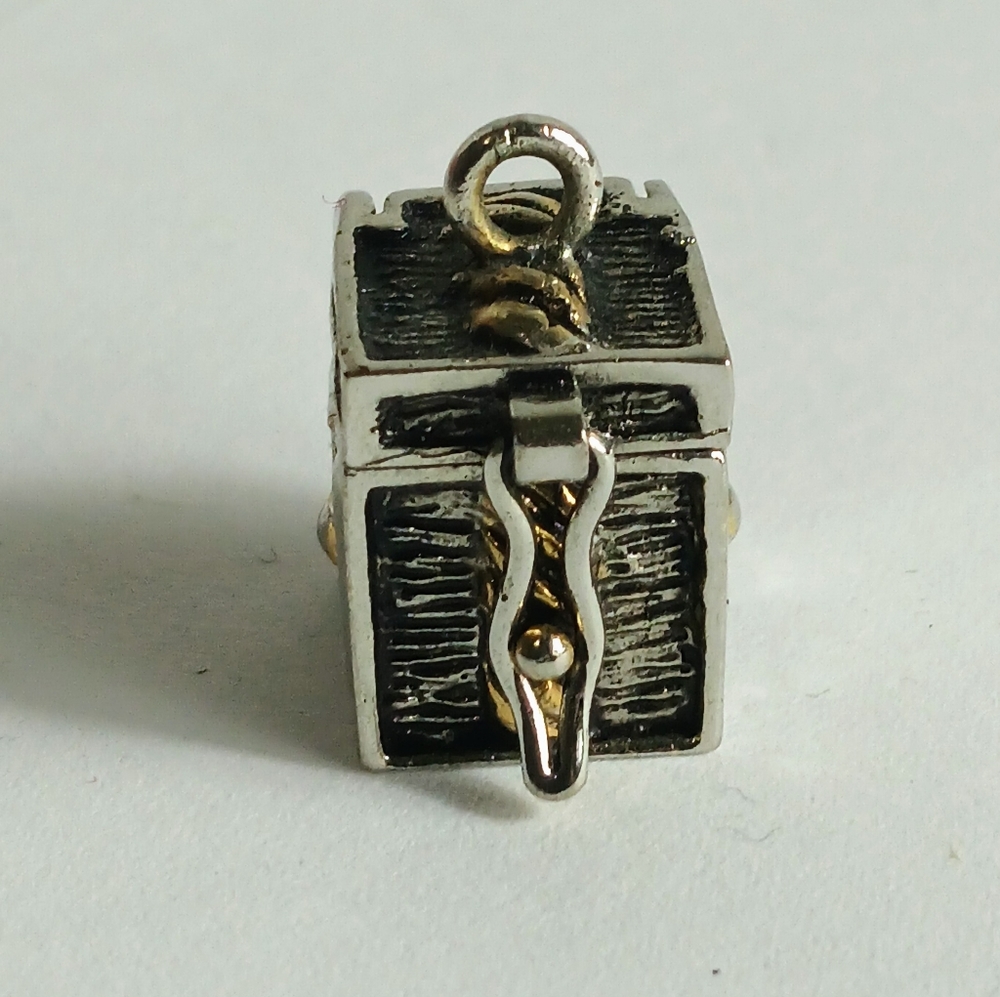 Sterling Silver Prayer Box Charm Pendant